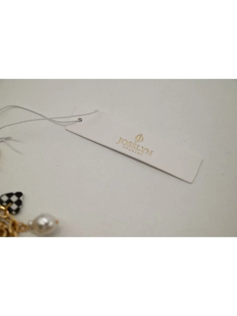NWT Josslyn Bow Checker Heart Flower Bag Charm Key Chain Coquette Accessory